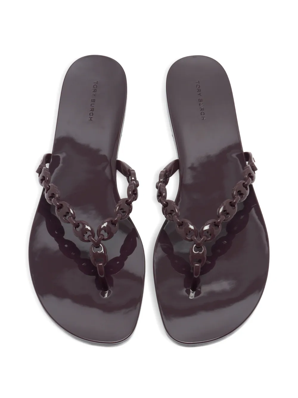 Tory Burch Gemini Link jelly flip-flops Rood