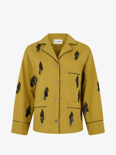 DES PHEMMES embellished piped shirt
