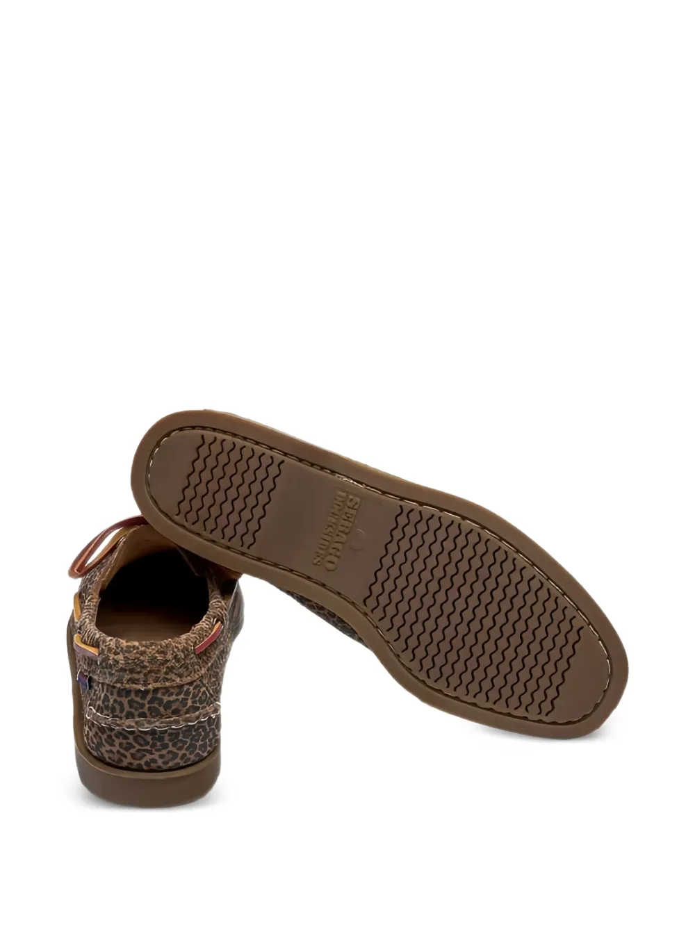 Sebago Leren loafers met luipaard-print Beige