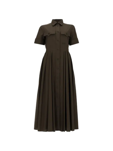Fay pleated-design short-sleeve dress