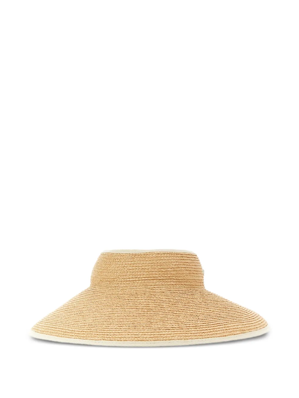 Helen Kaminski Mai woven wide-brim visor - Toni neutri