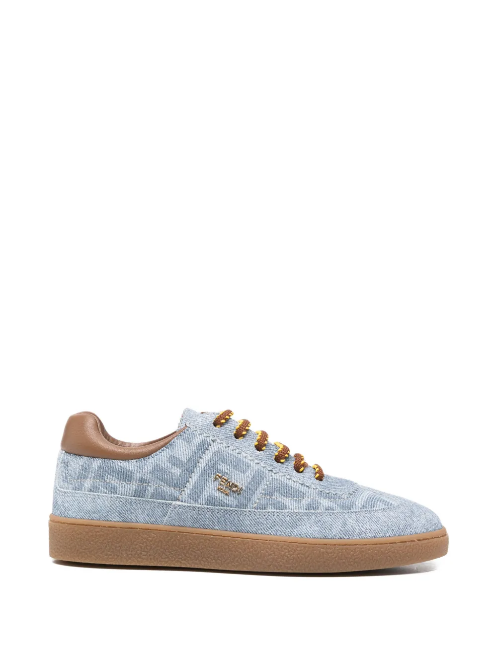 Fendi Kids FF-monogram denim sneakers - Blau