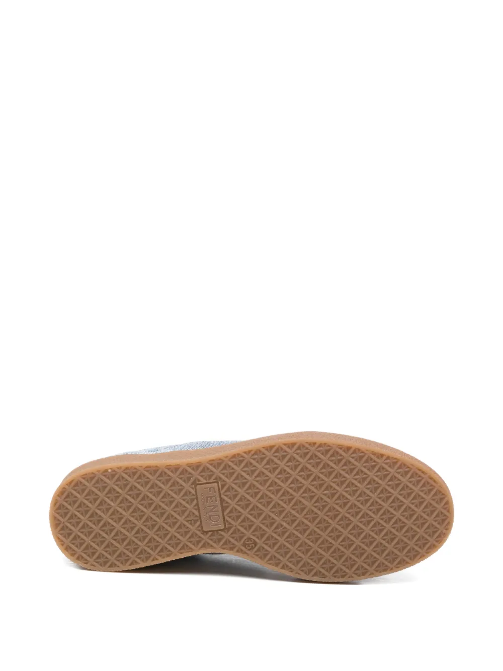 Fendi Kids Spijkerstof sneakers met FF-monogram Blauw