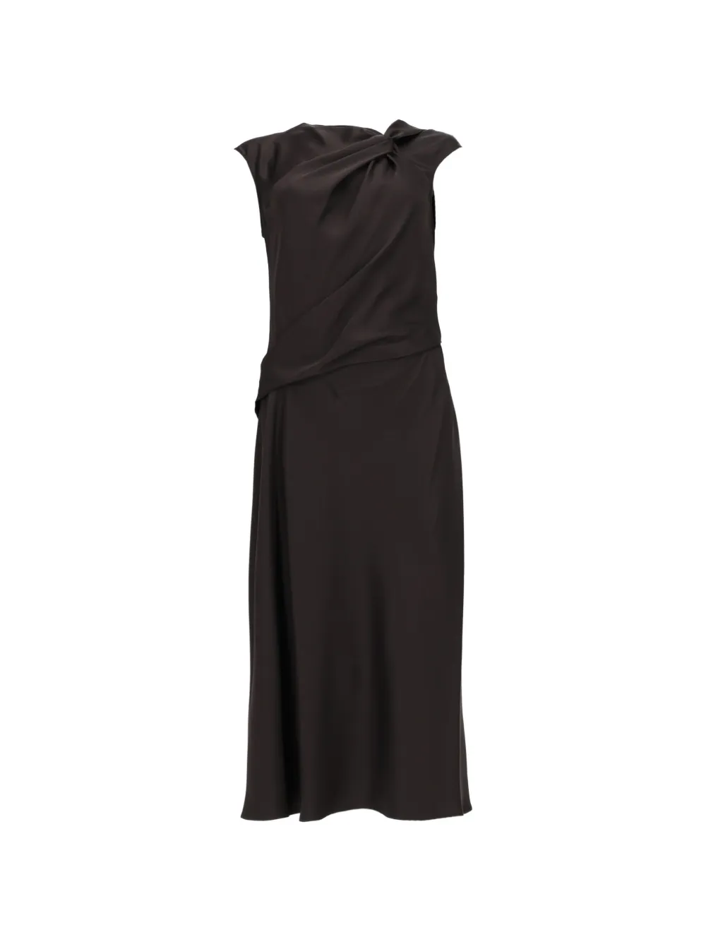 Theory Twist midi dress - Marrone