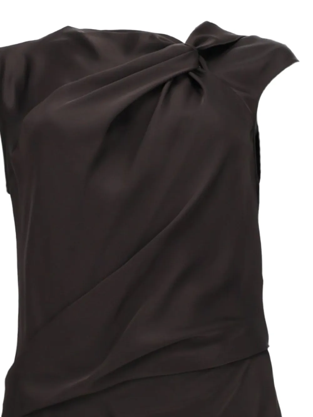 Theory Gedraaide body midi-jurk Bruin