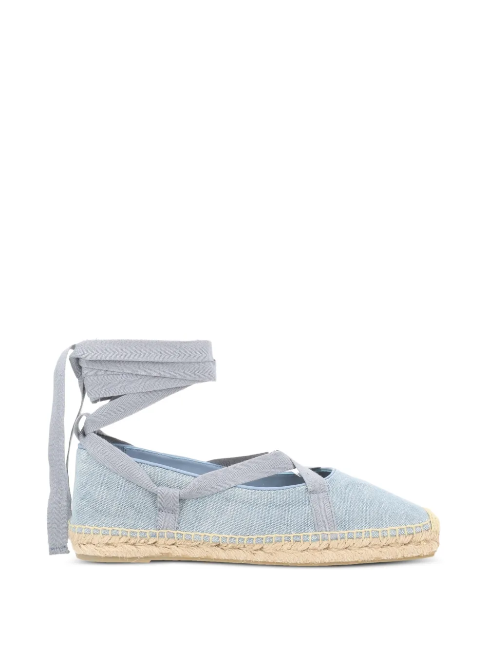 Castañer Petunia lace-up flat espadrille Blauw