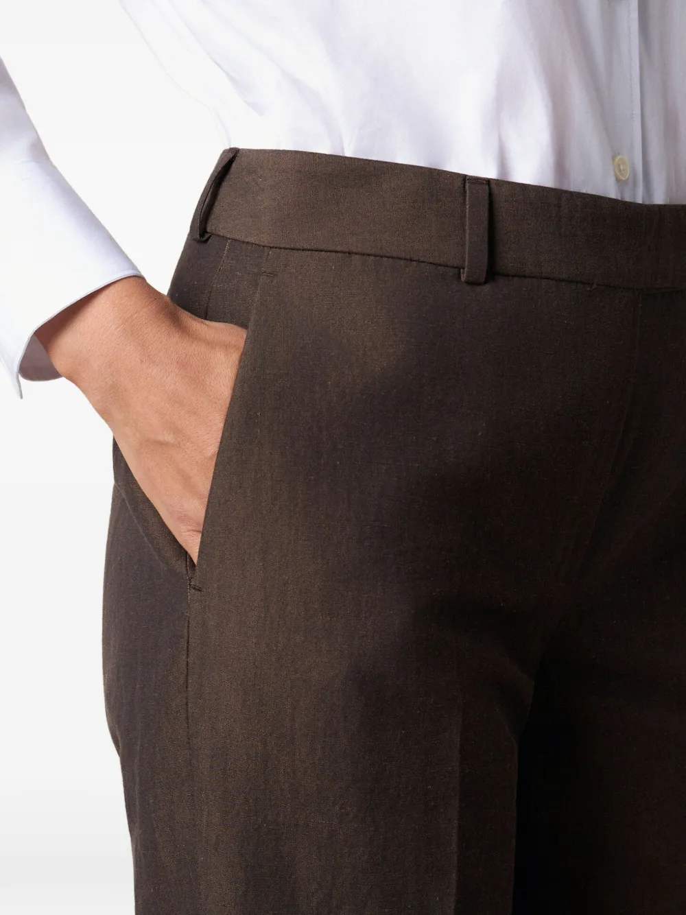 Brooks Brothers Broek met toelopende pijpen Bruin