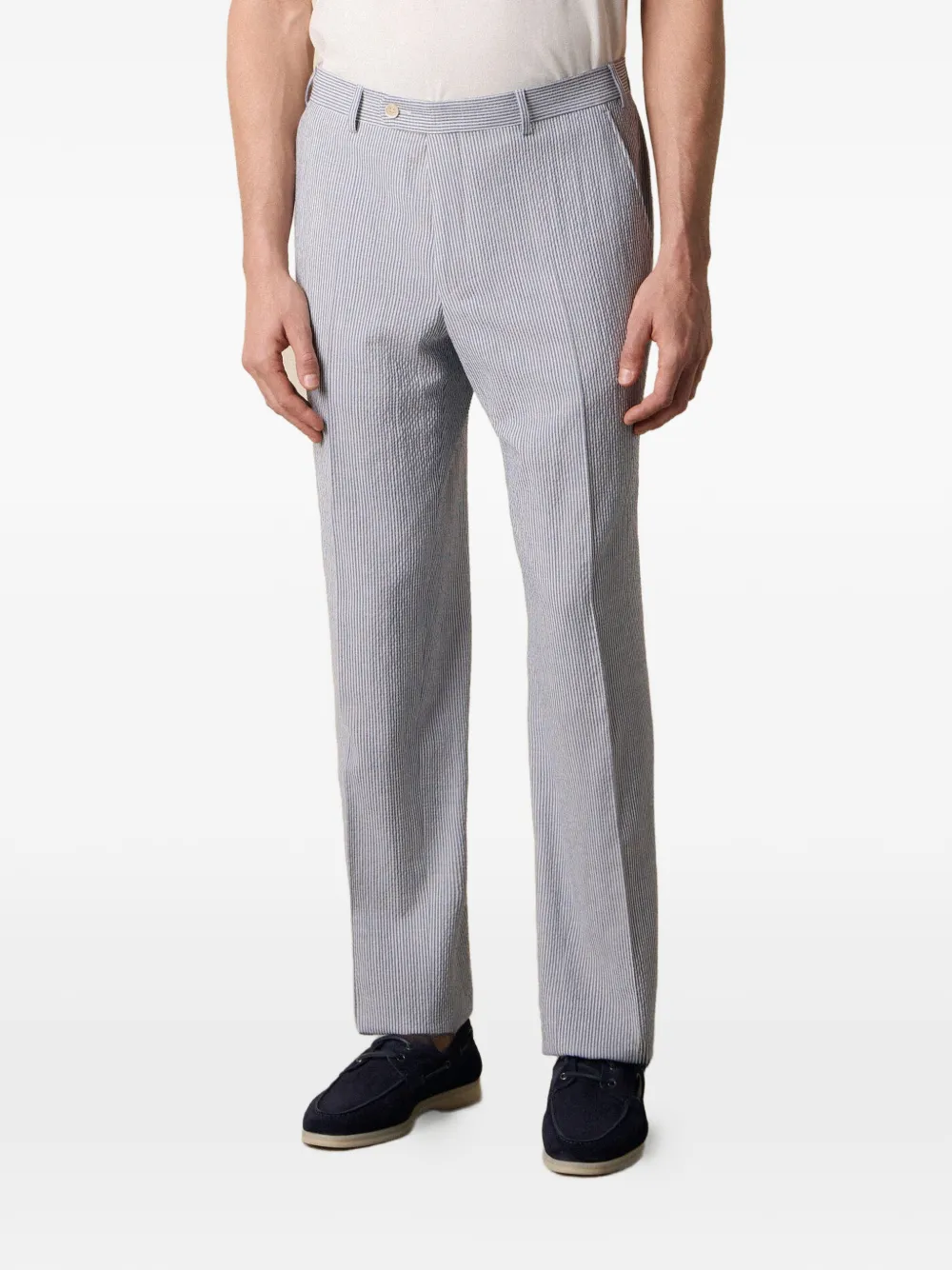 Brooks Brothers seersucker striped trousers - Blu