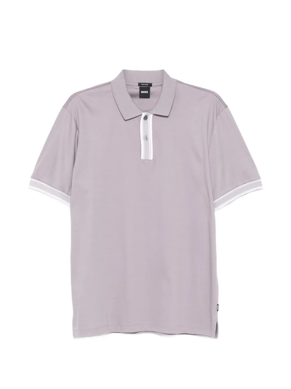 BOSS striped-trim polo shirt - Viola