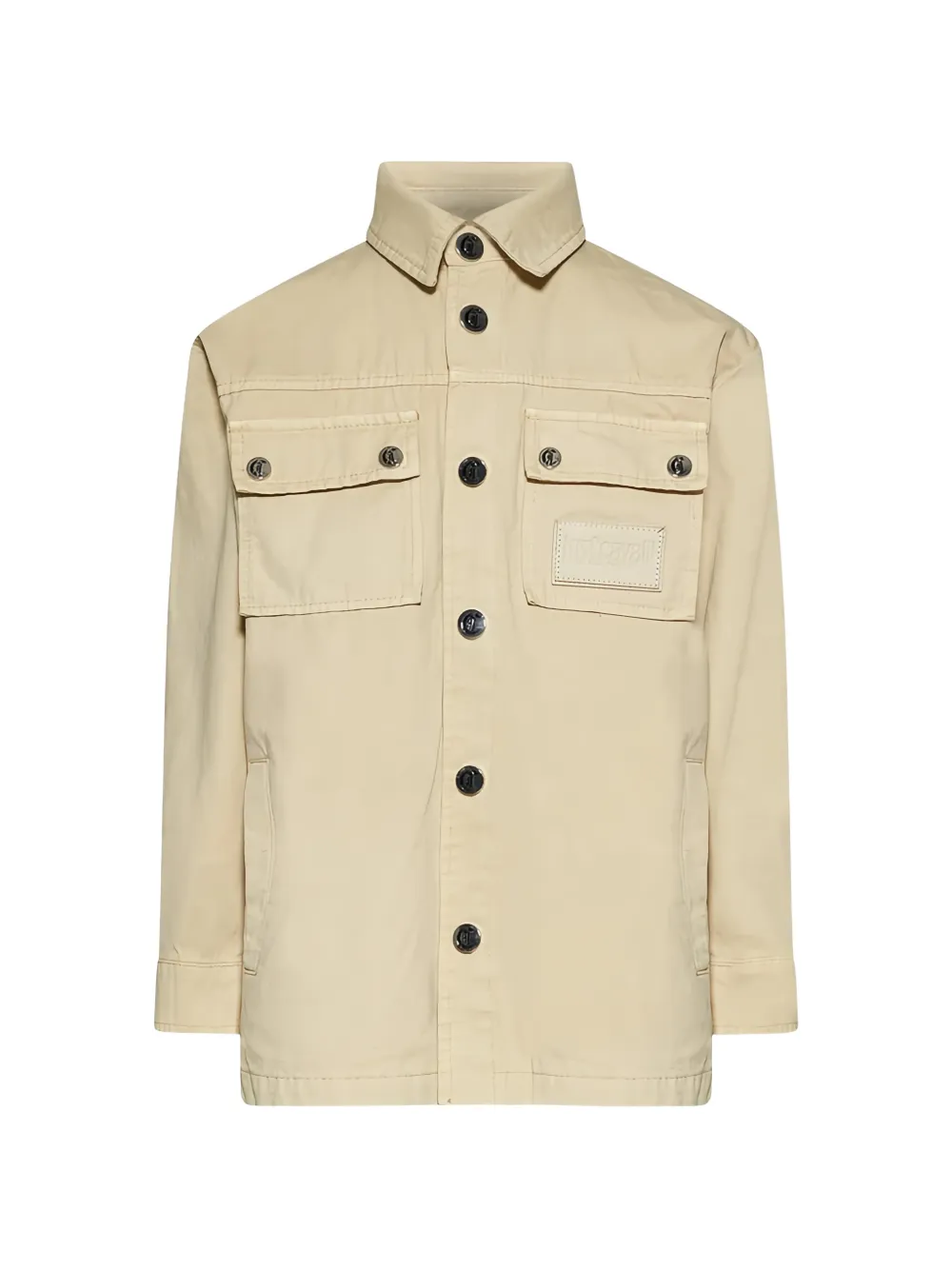 Just Cavalli Kids' Long Sleeve Shirt In Neutral