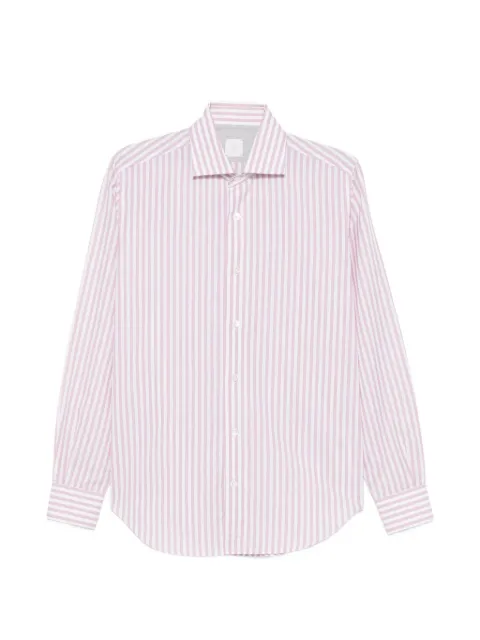 Eleventy striped-print long-sleeve shirt