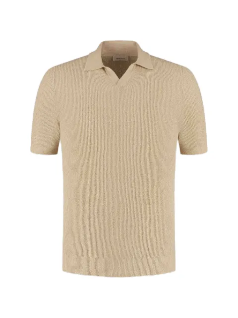 Gran Sasso V-neck ribbed polo shirt