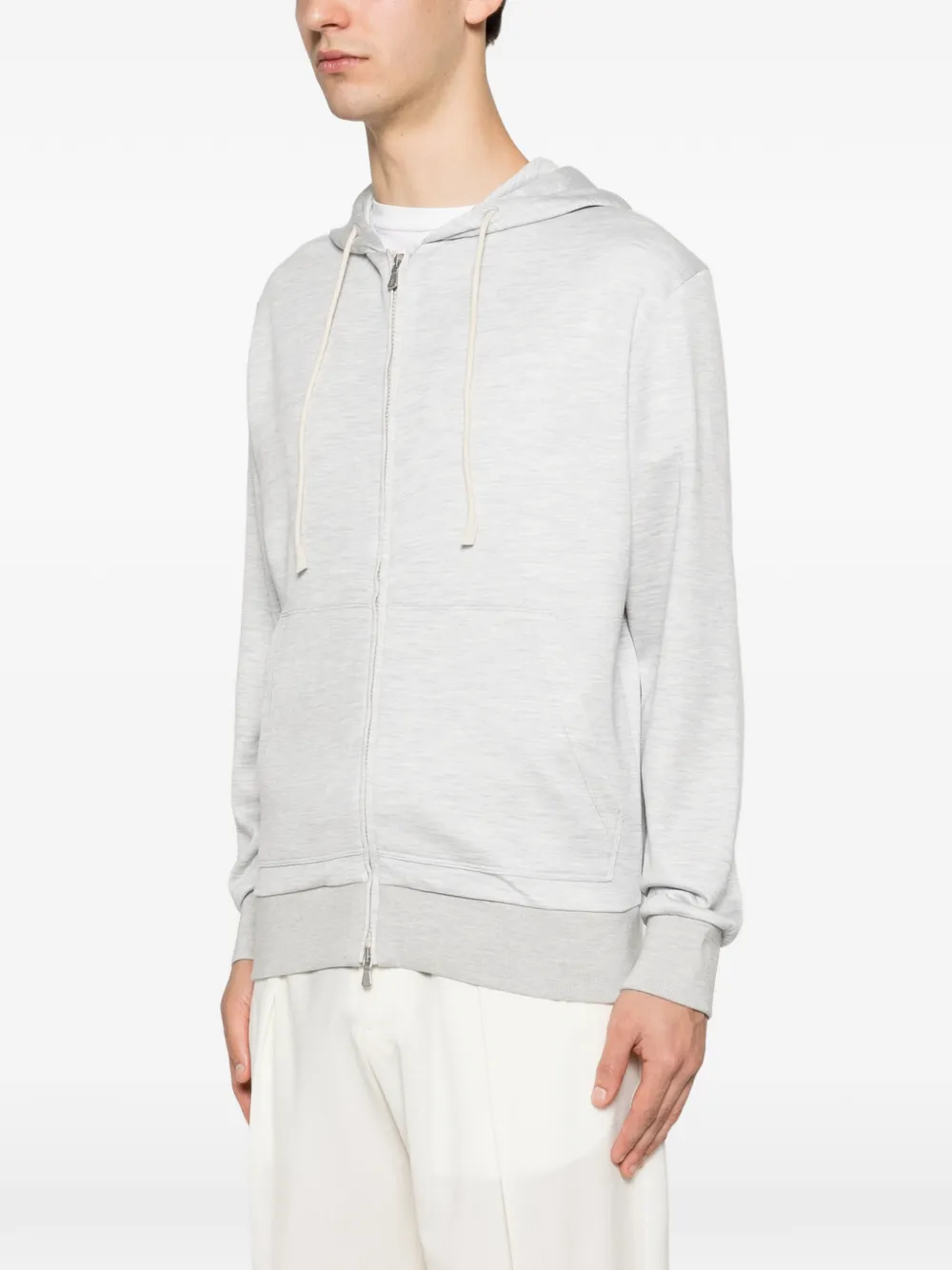 Eleventy Hoodie met rits Grijs