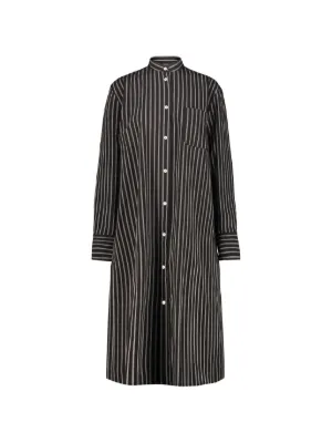 black striped t shirt dress long sleeve Long-Sleeved Cotton Mini Dress