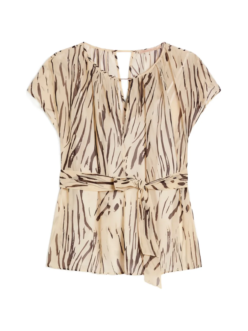 Pennyblack zebra-print belted blouse - Toni neutri