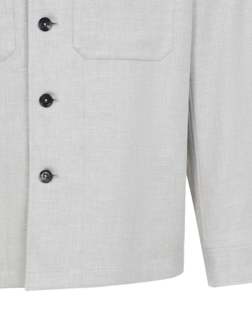 Zegna Shirtjack met zakdetail Grijs