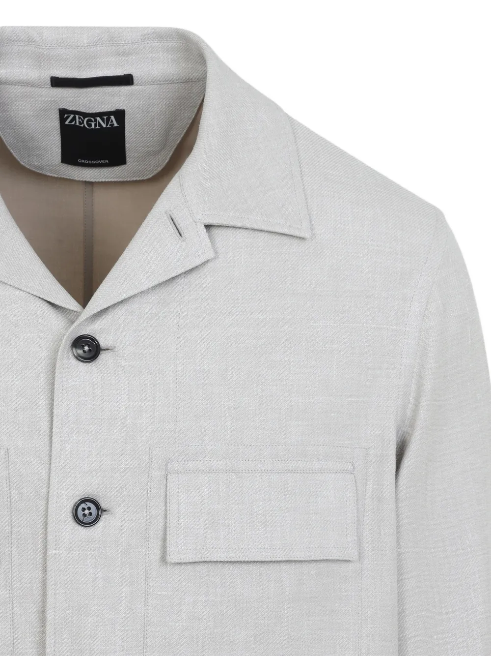 Zegna Shirtjack met zakdetail Grijs