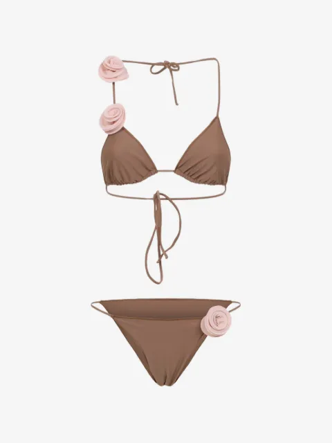 La Reveche floral-appliqué bikini