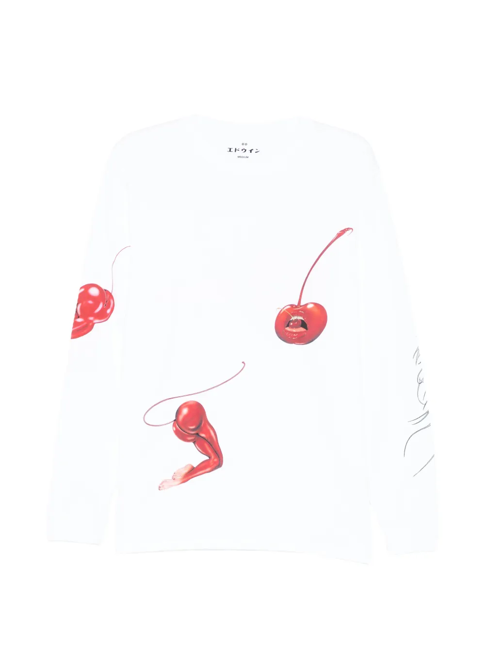 Edwin Cherry Devil T-shirt | White | Image 1