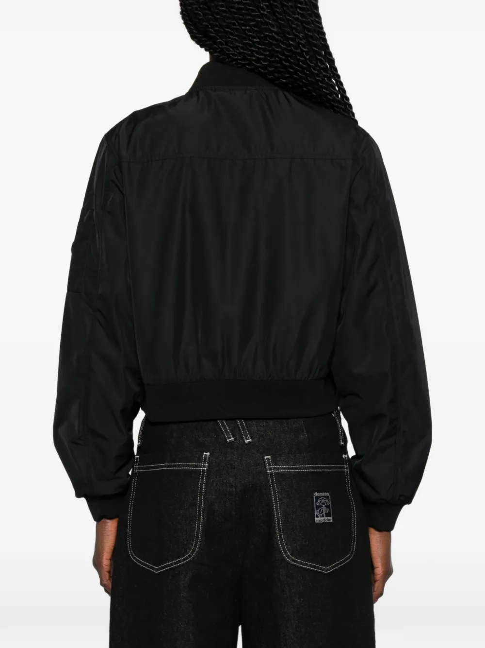 Save The Duck Bomberjack met geribbelde afwerking Zwart