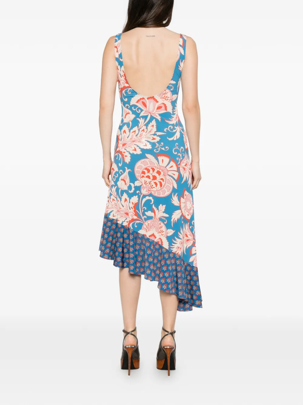 ETRO Midi-jurk met bloemenprint Blauw
