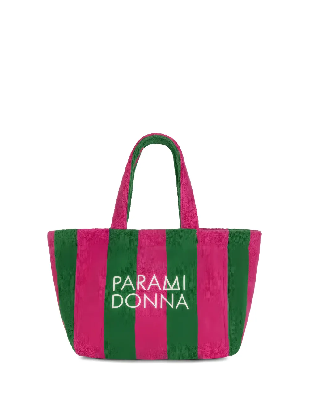PARAMIDONNA Kids medium striped towelling tote bag - Pink