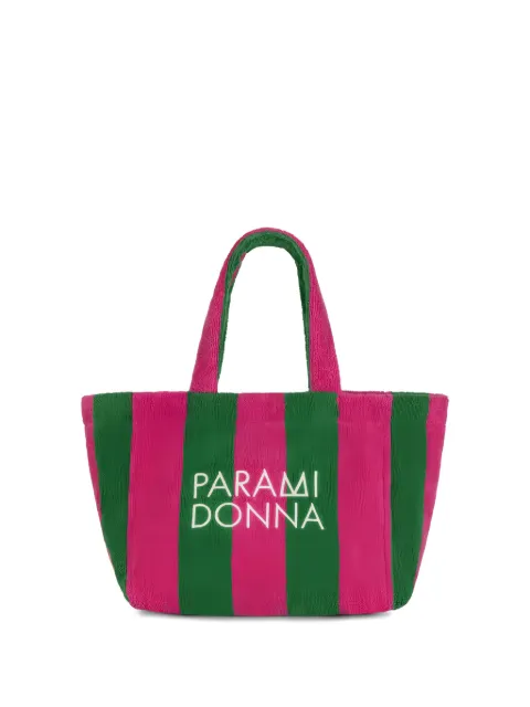 PARAMIDONNA Kids medium striped towelling tote bag