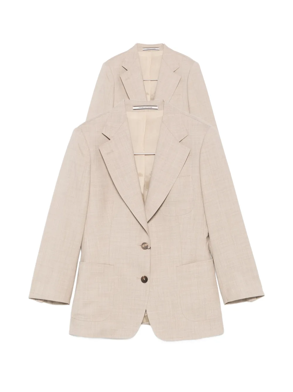 Tagliatore peak-lapel blazer - Nude