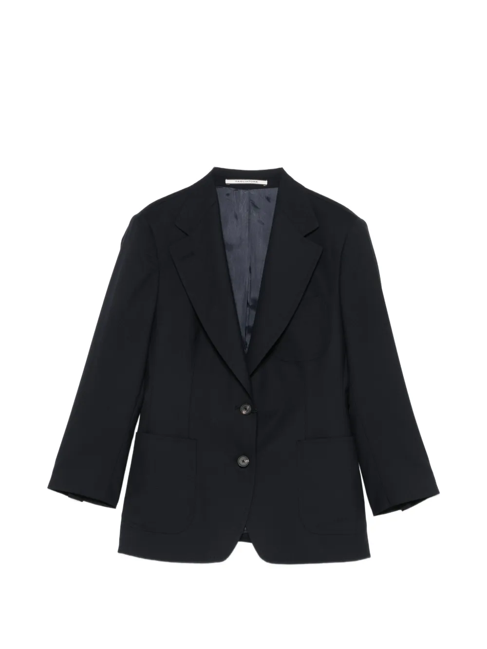 Tagliatore Debra single-breasted patch-pocket blazer - Blue