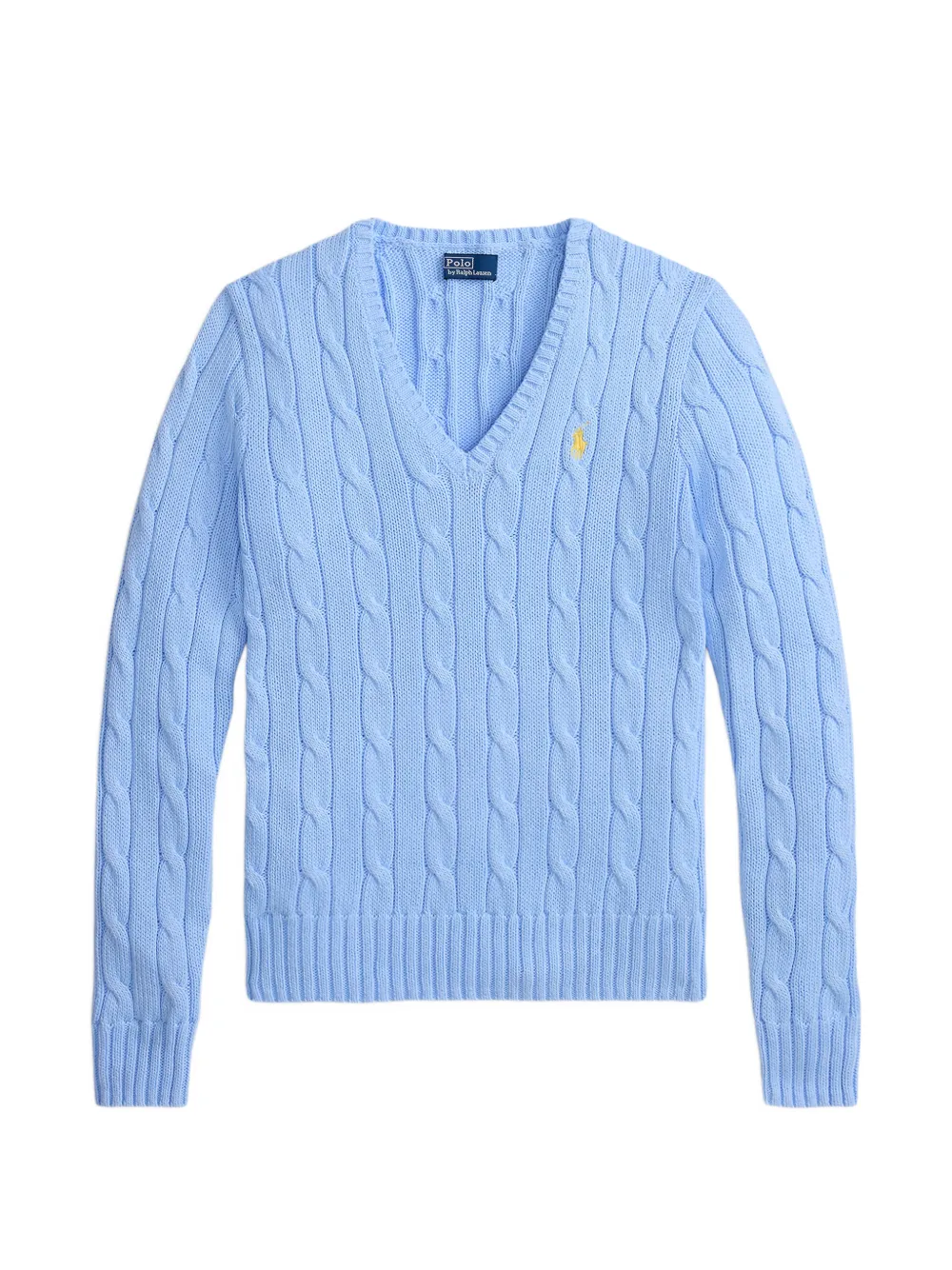Polo Ralph Lauren cable-knit V-neck sweater - Blu