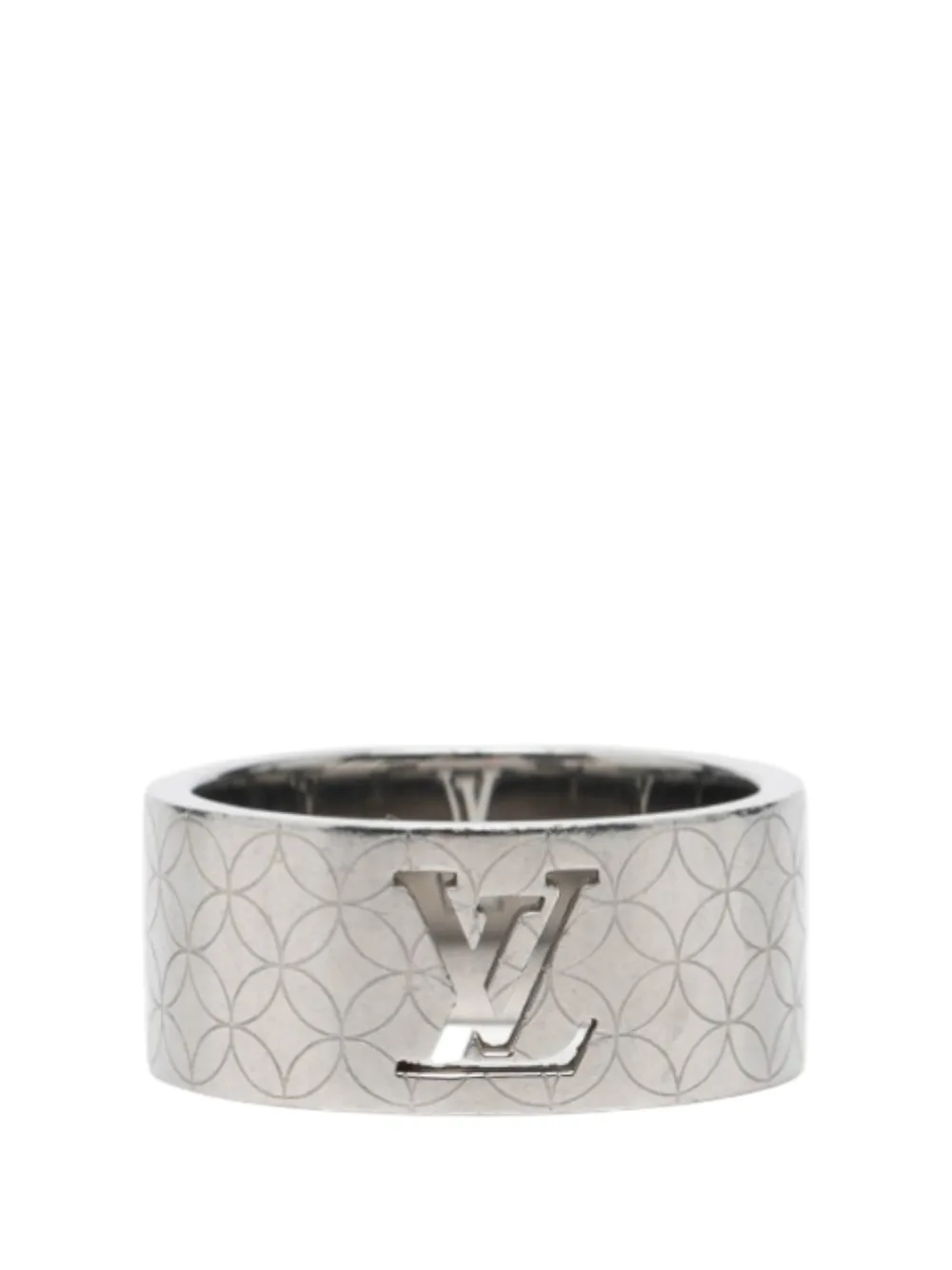 Louis Vuitton Pre-Owned 2010-2026 Stainless Steel LV Champs Elysees Ring L costume ring - Argento