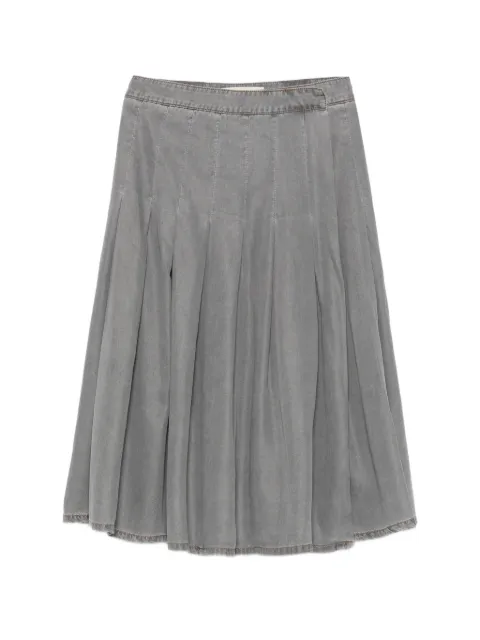 Semicouture falda midi con pliegues