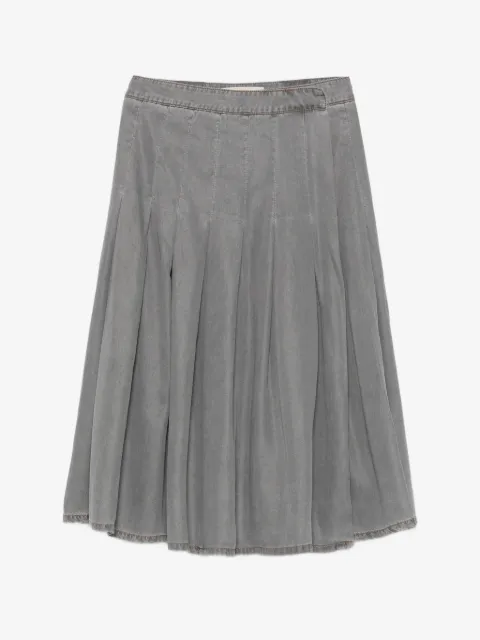 Semicouture pleated mid skirt