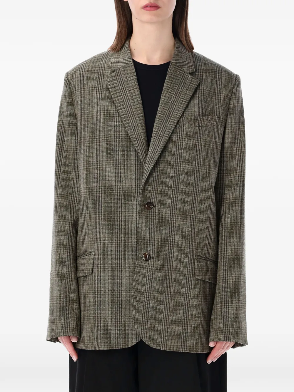 Soeur Hermosa check-pattern blazer - Verde