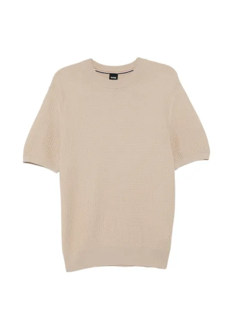 BOSS knitted-structure T-shirt