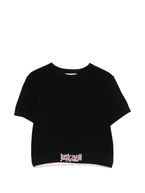 Just Cavalli crew-neck knitted top