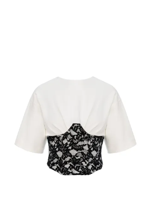 HAMZA Marsilia sheer lace corset top