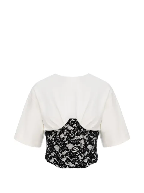 HAMZA Marsilia sheer lace corset top
