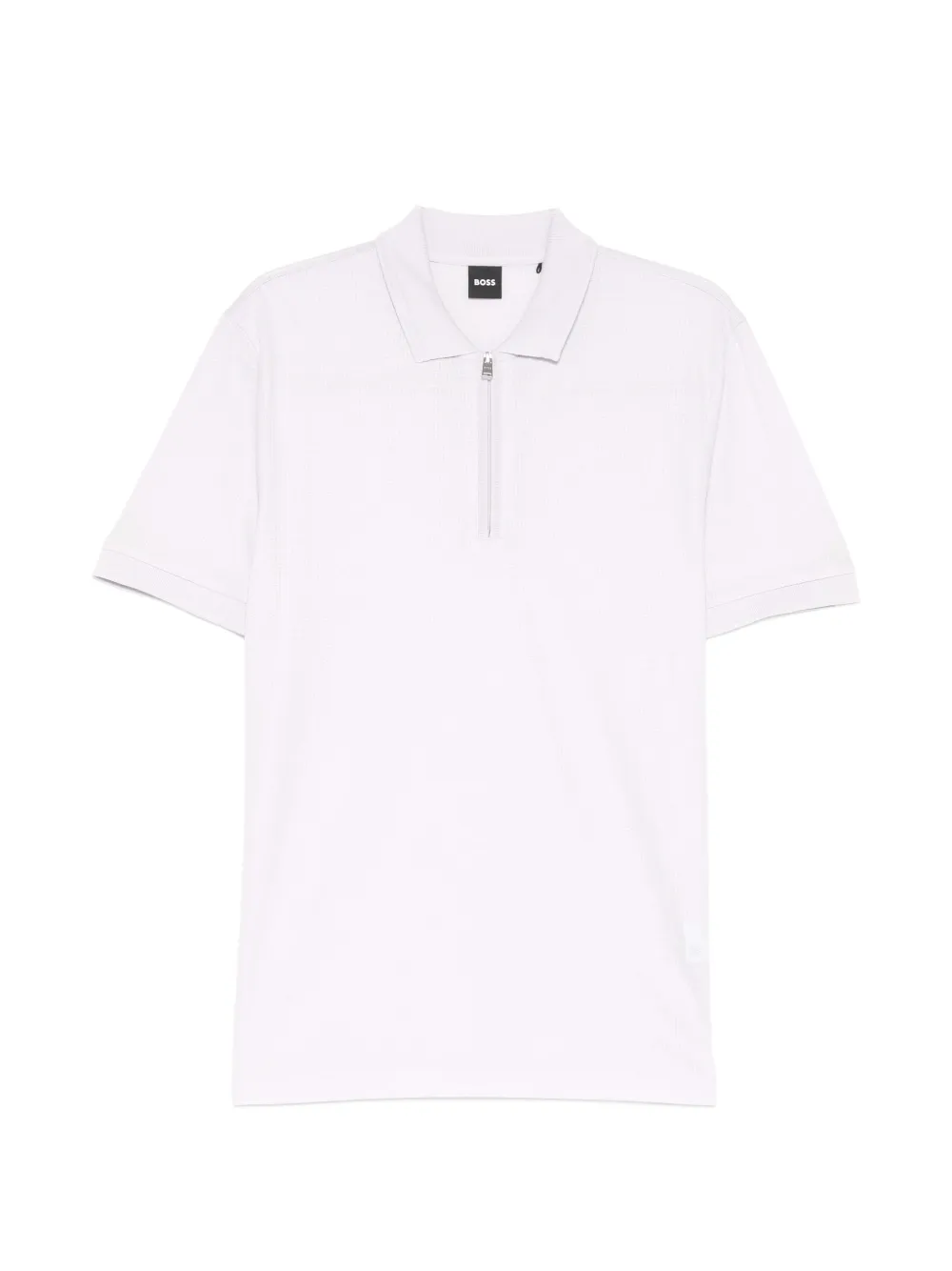 Hugo Boss Front Zip-fastening Polo Shirt In Purple