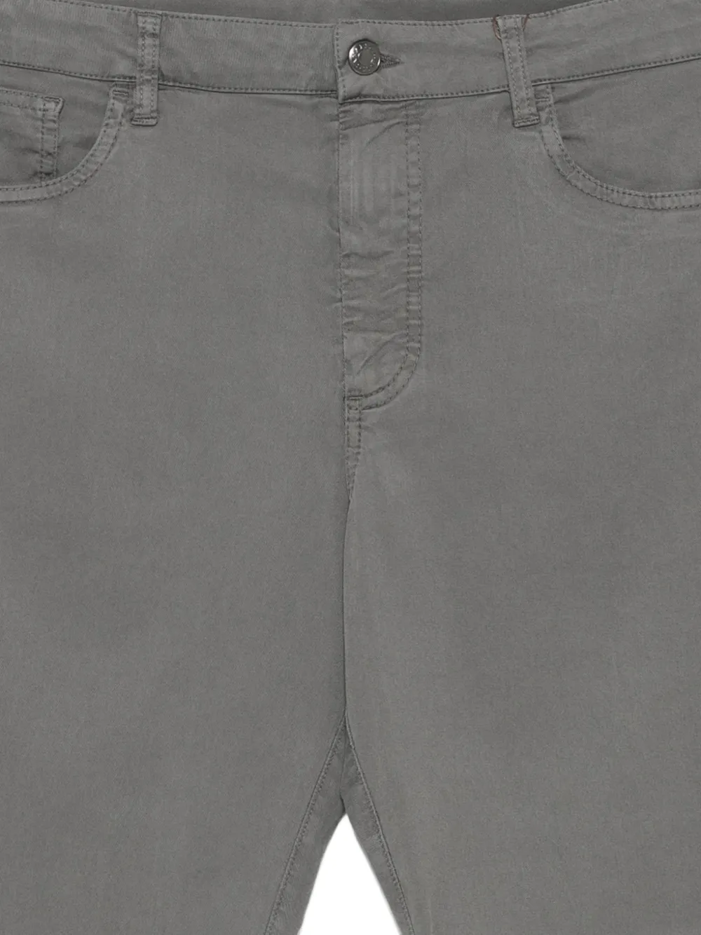 Canali Broek met logopatch en vijf zakken Grijs