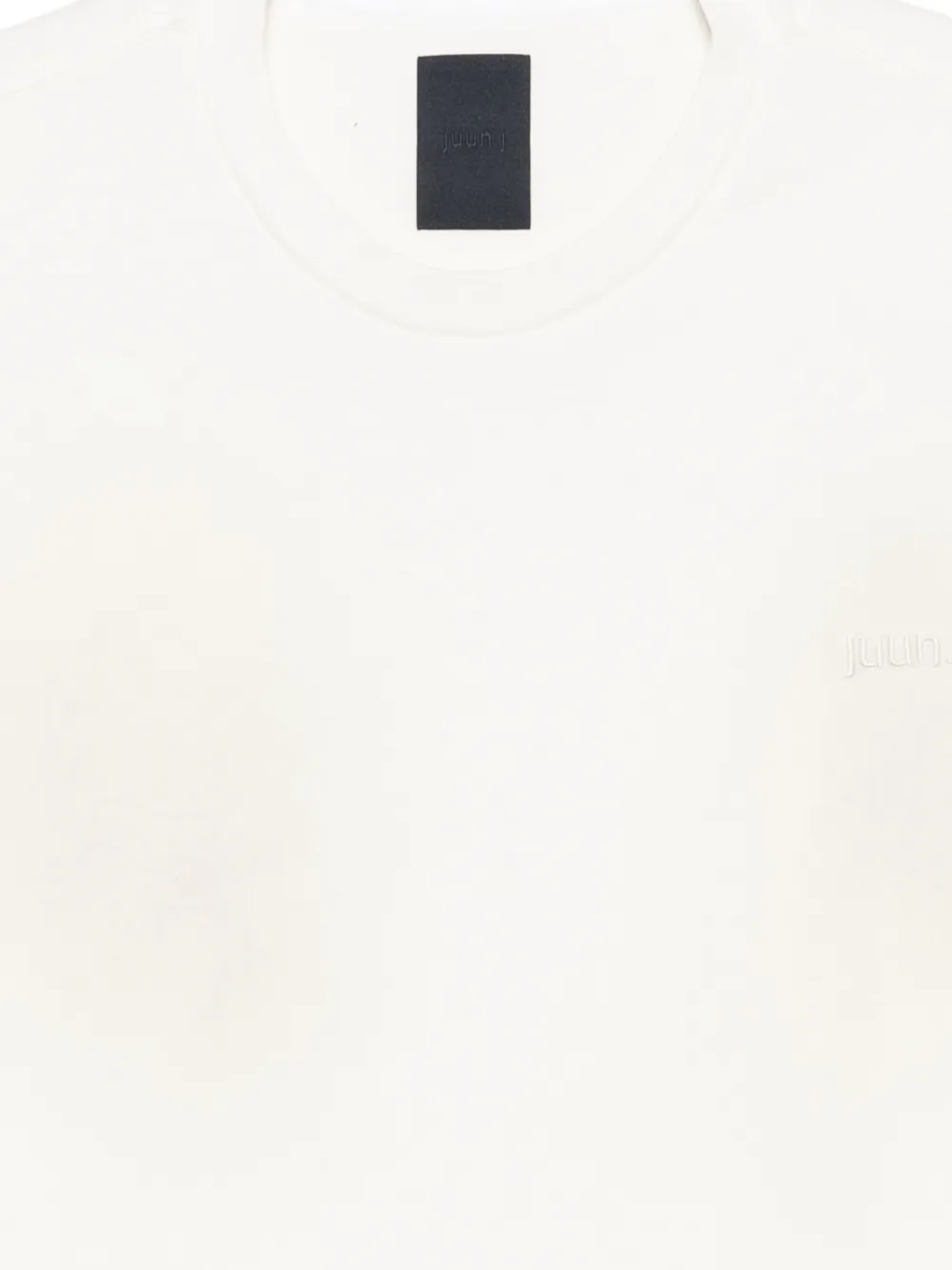 Juun.J Top met geborduurd logo en lange mouwen Beige