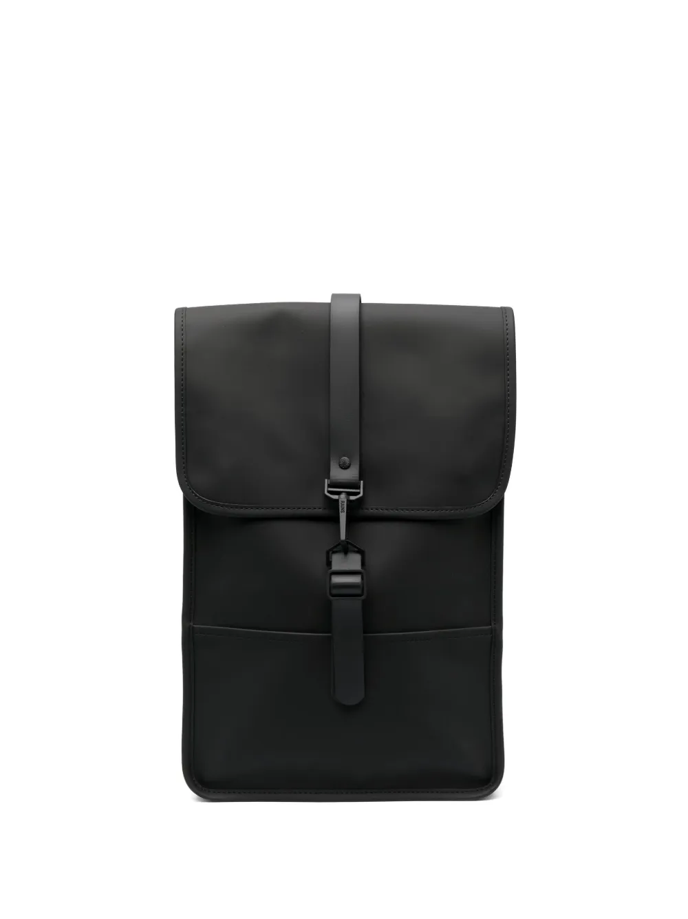 Rains Buckle-strap Backpack In Black