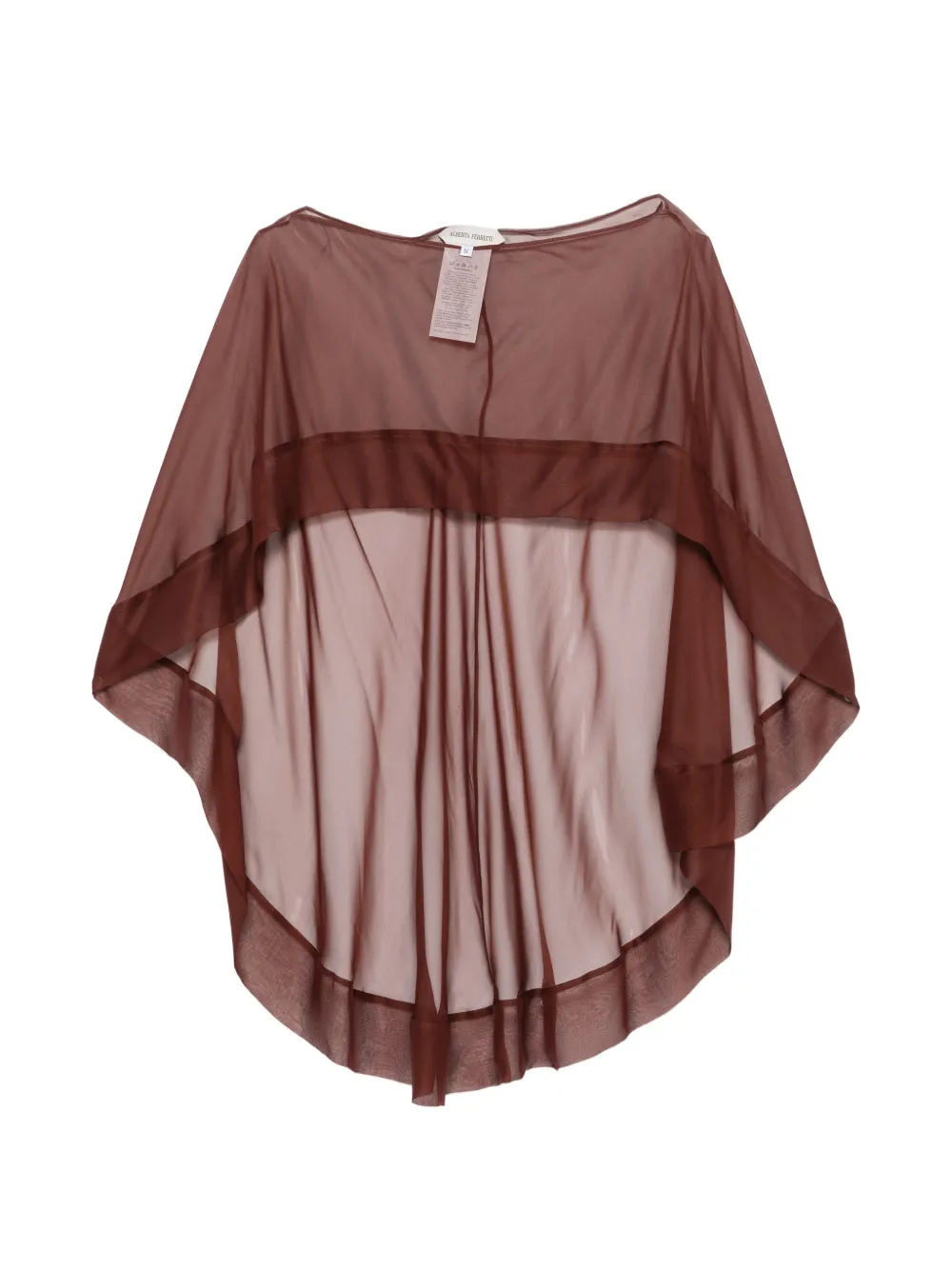 sheer ruffled cape