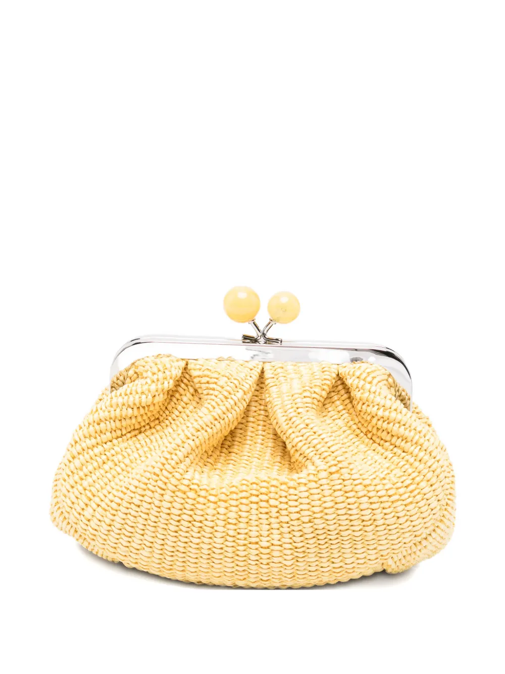 Max Mara Pasticcino woven clutch bag - Yellow