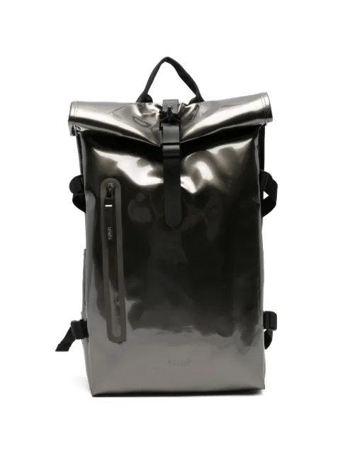 Rains glossy roll-top backpack