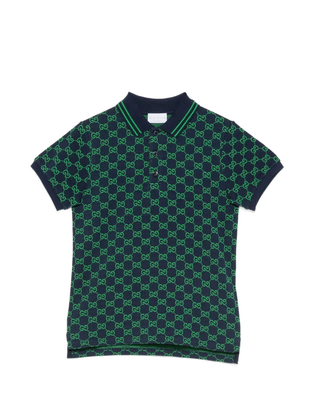 Gucci Kids GG monogram polo shirt - Blau