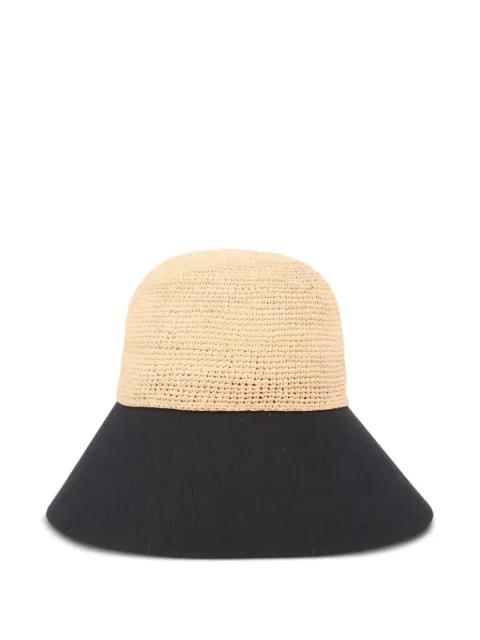 Helen Kaminski woven-raffia linen-brim hat