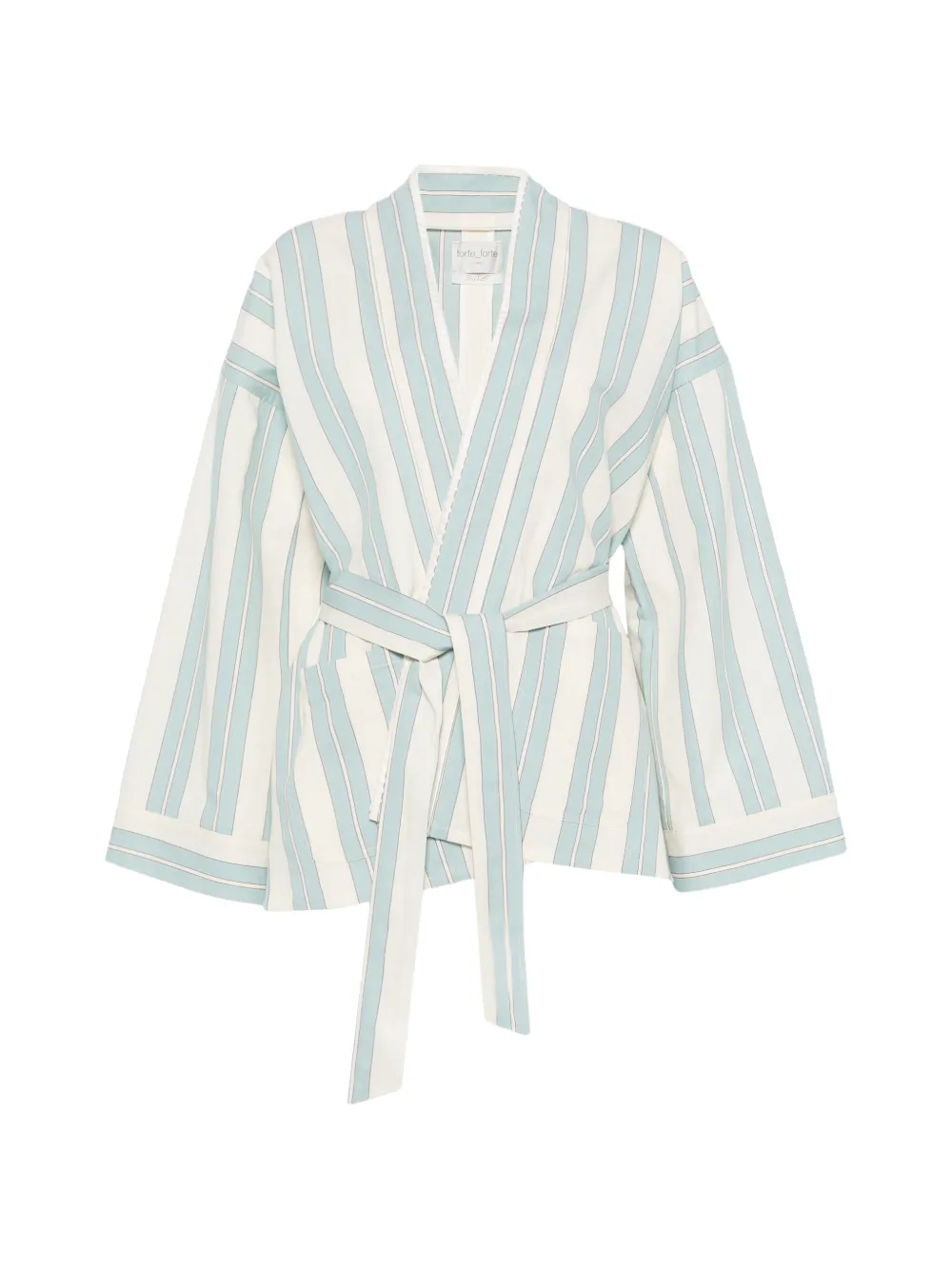Forte Forte striped wrap jacket - Blu