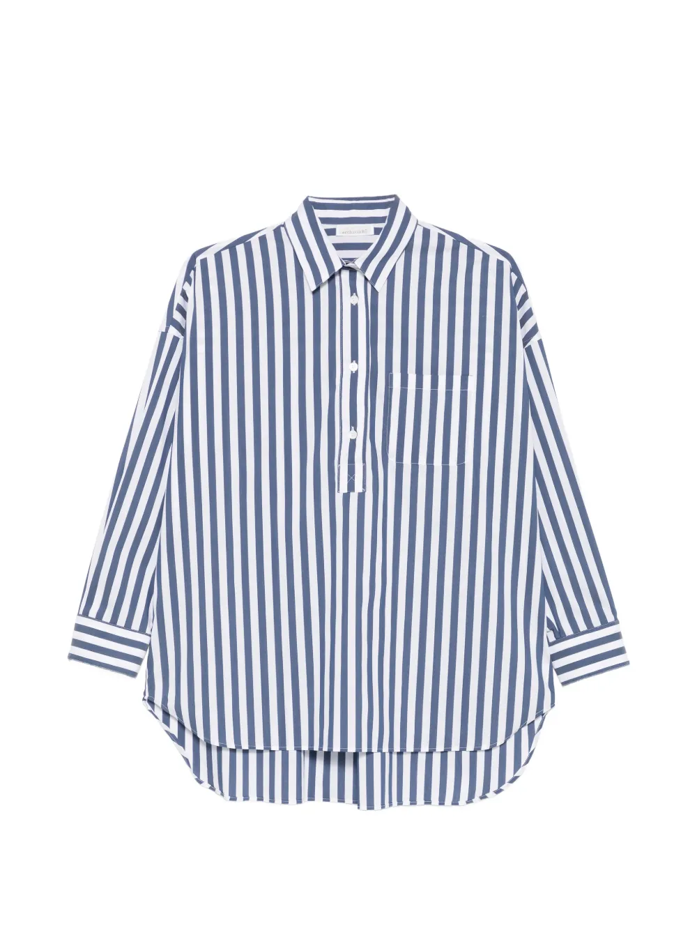 ARCHIVIO 67 striped long-sleeve blouse - Blu