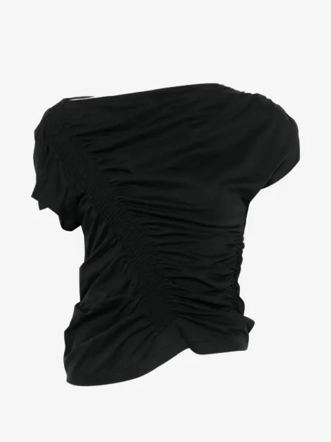Juun.J top fruncido con cuello barco